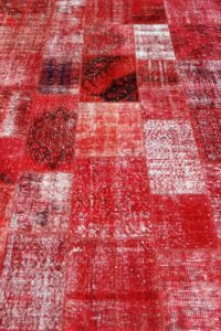 tappeto patchwork rosso