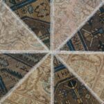 Tappeto patchwork moderno rotondo 102x102