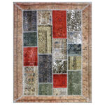 Tappeto moderno Border Patchwork persiano