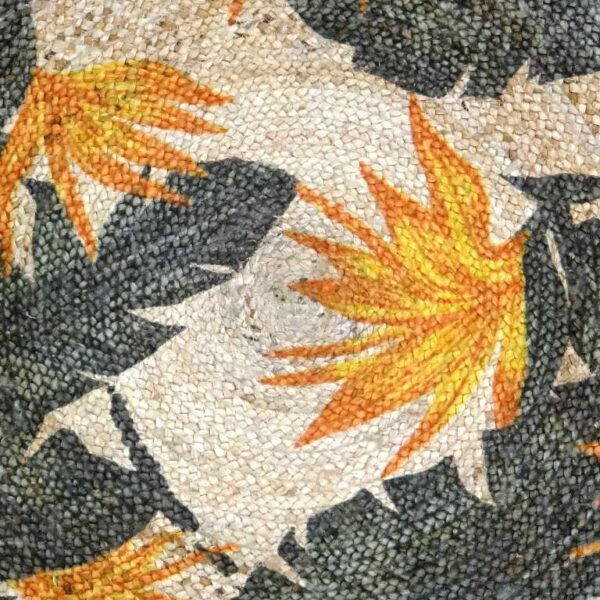 Tappeto rotondo in juta naturale Tropical Rosa – 140 cm