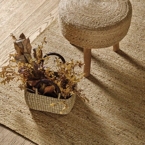 Tappeto in Juta Sunta Rotondo 140 cm - annodato a mano, stile moderno