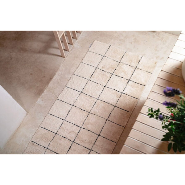 Tappeto Passatoia Berbero quadri 200x80 In fibre Naturali